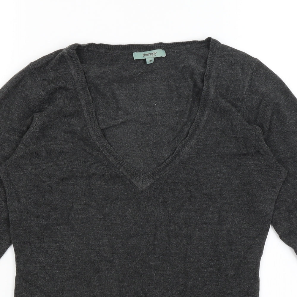 Therapy Womens Grey   Pullover Jumper Size 10