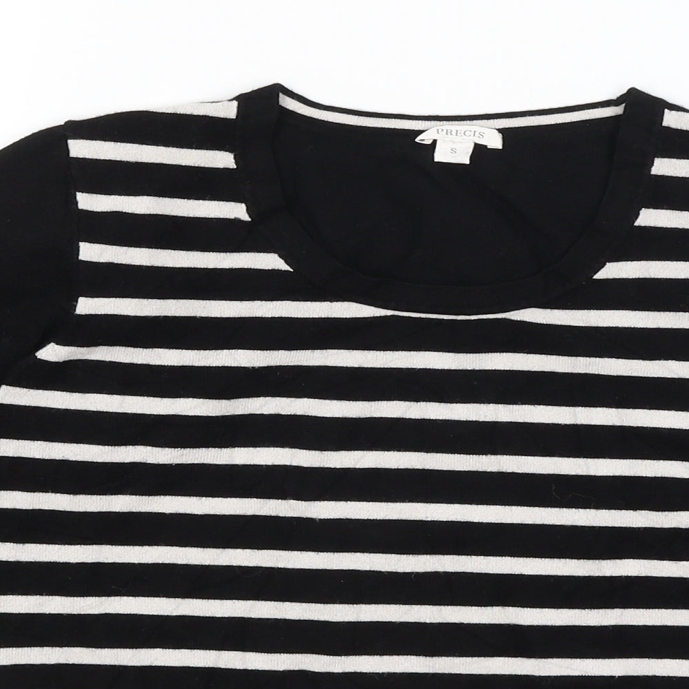 Precis Womens Black Striped  Pullover Jumper Size S
