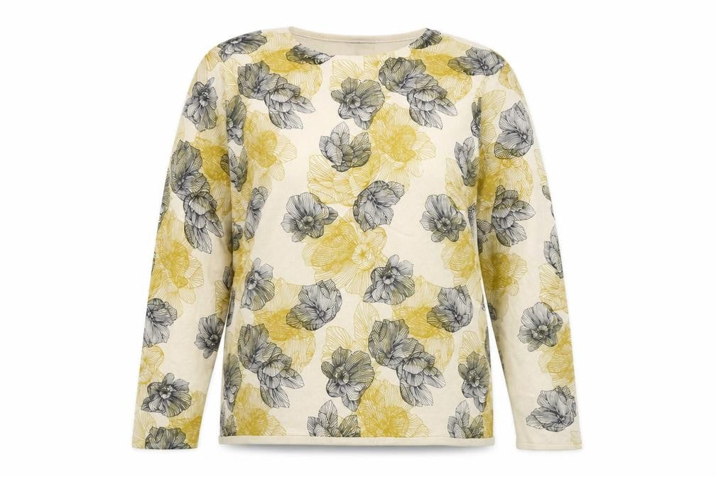 Just Elegance Womens Beige Floral  Pullover Jumper Size XL