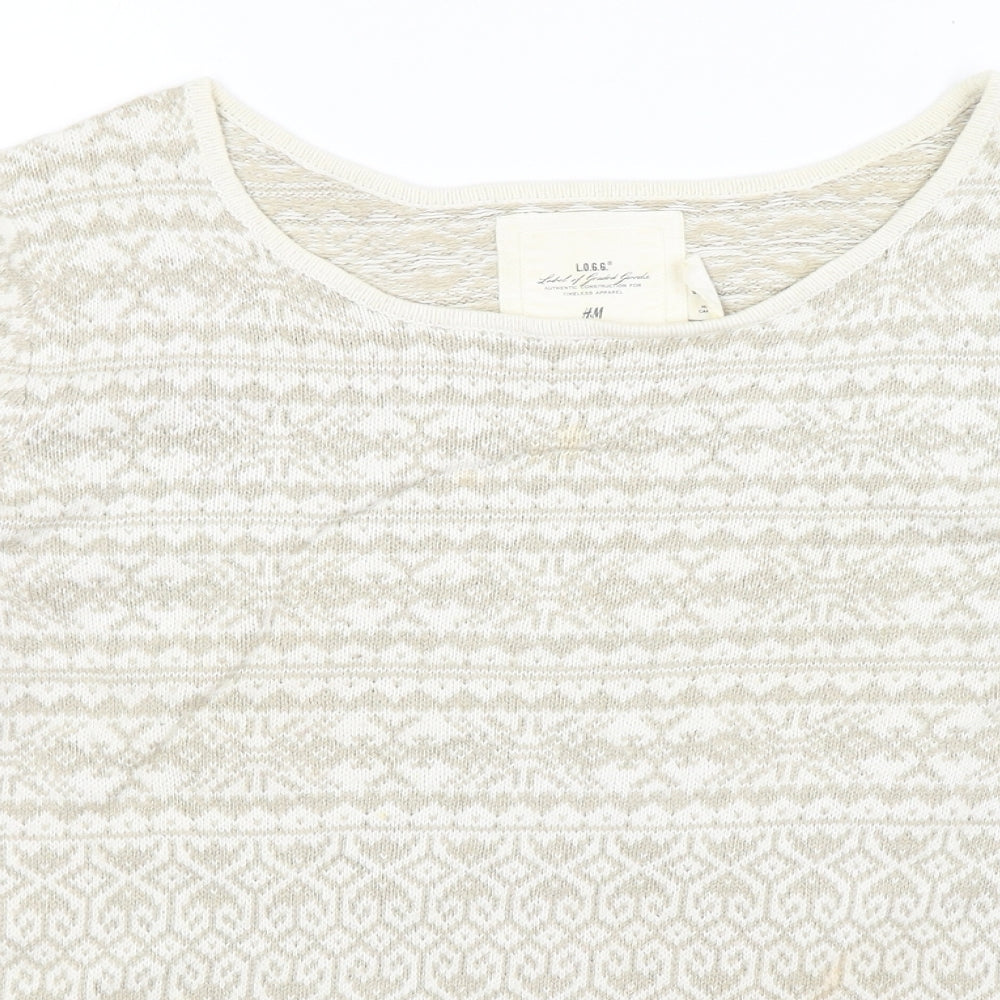 H&M Womens Beige   Pullover Jumper Size L