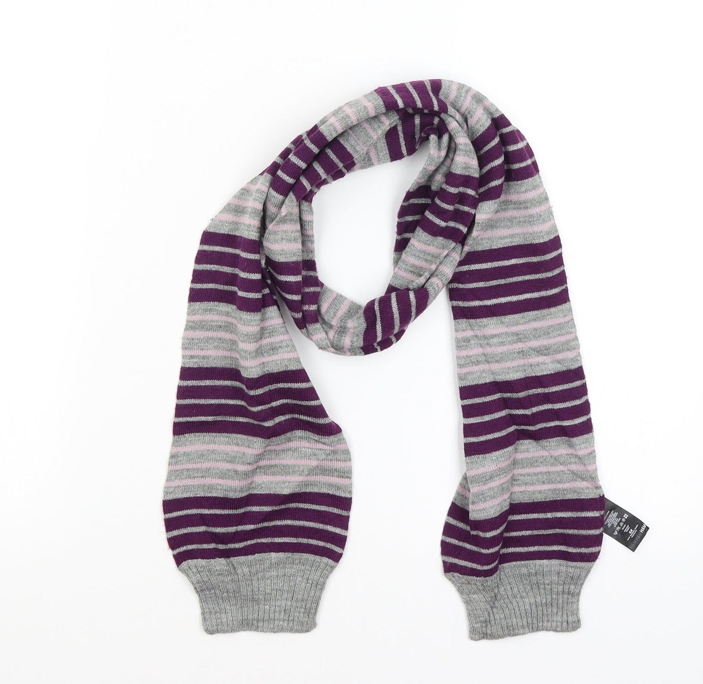 H&M Womens Grey Striped   Scarf