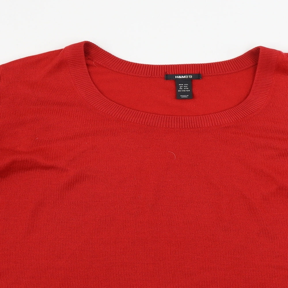 H&M  Womens Red   Pullover Jumper Size 2XL