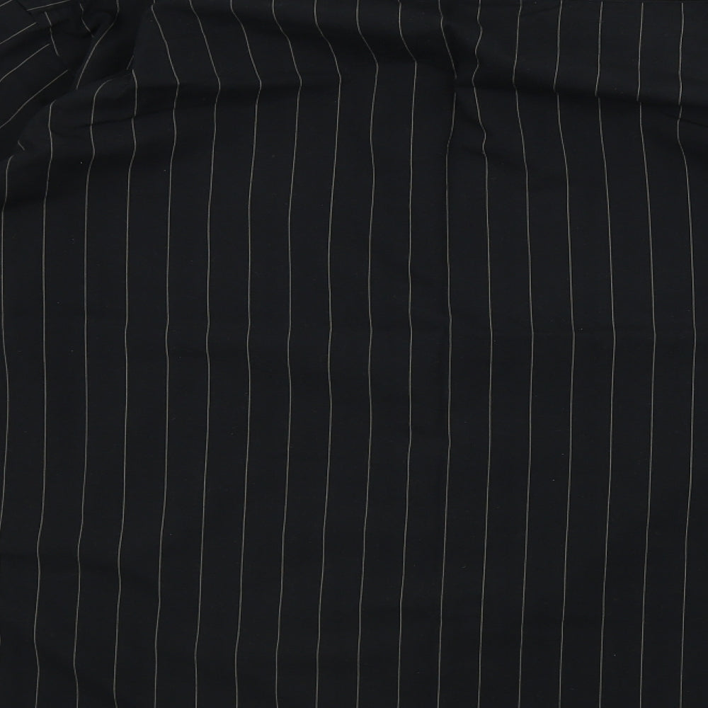 Cedar Wood State  Mens Black Striped   Button-Up Size 15