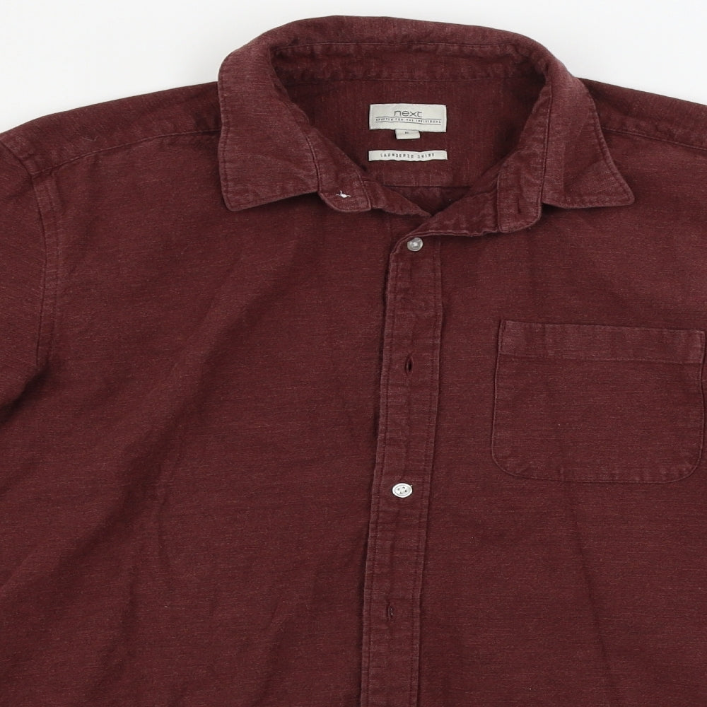 NEXT  Mens Brown    Button-Up Size M