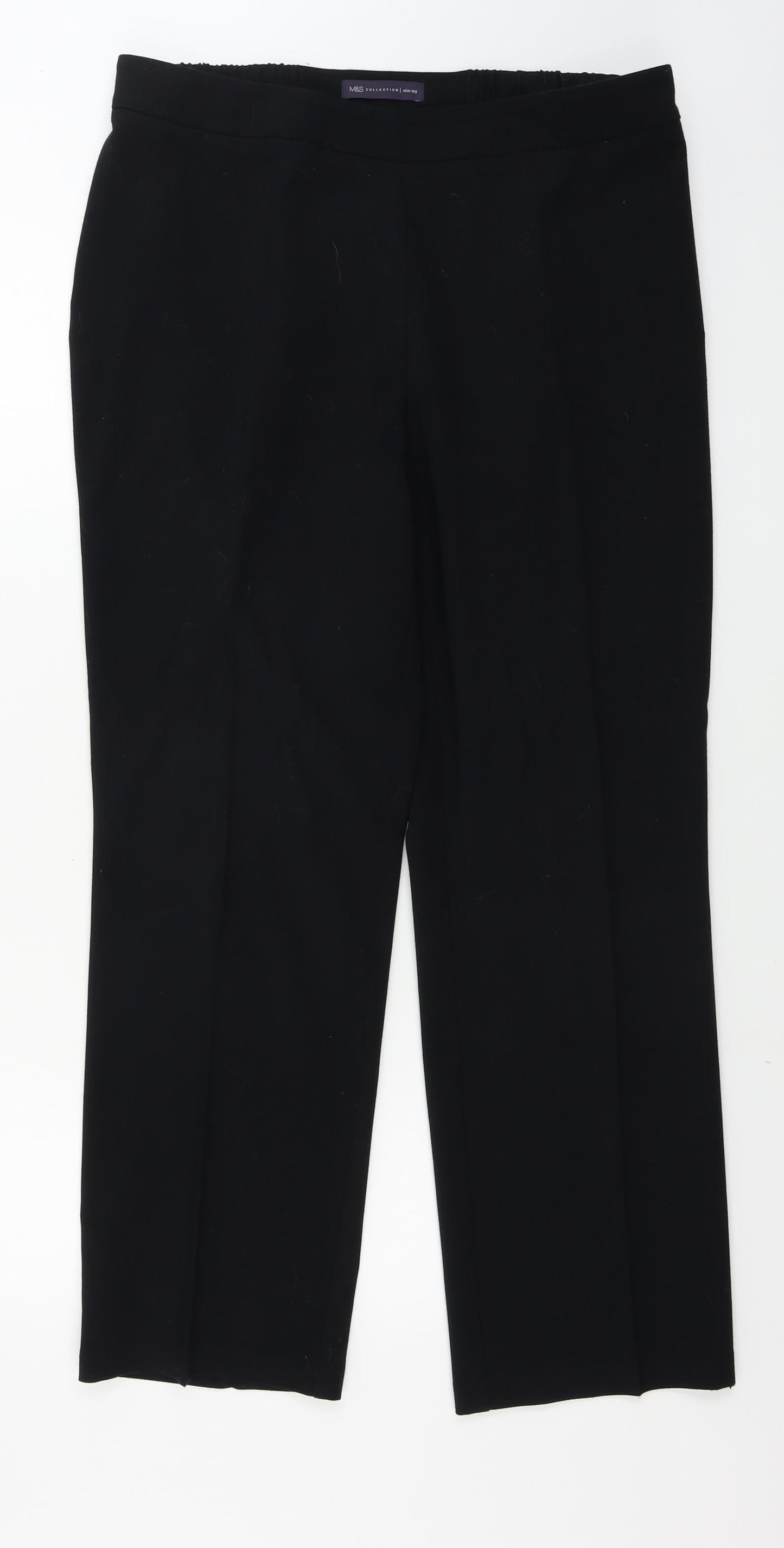 Marks and Spencer  Womens Black   Trousers  Size 14 L28 in