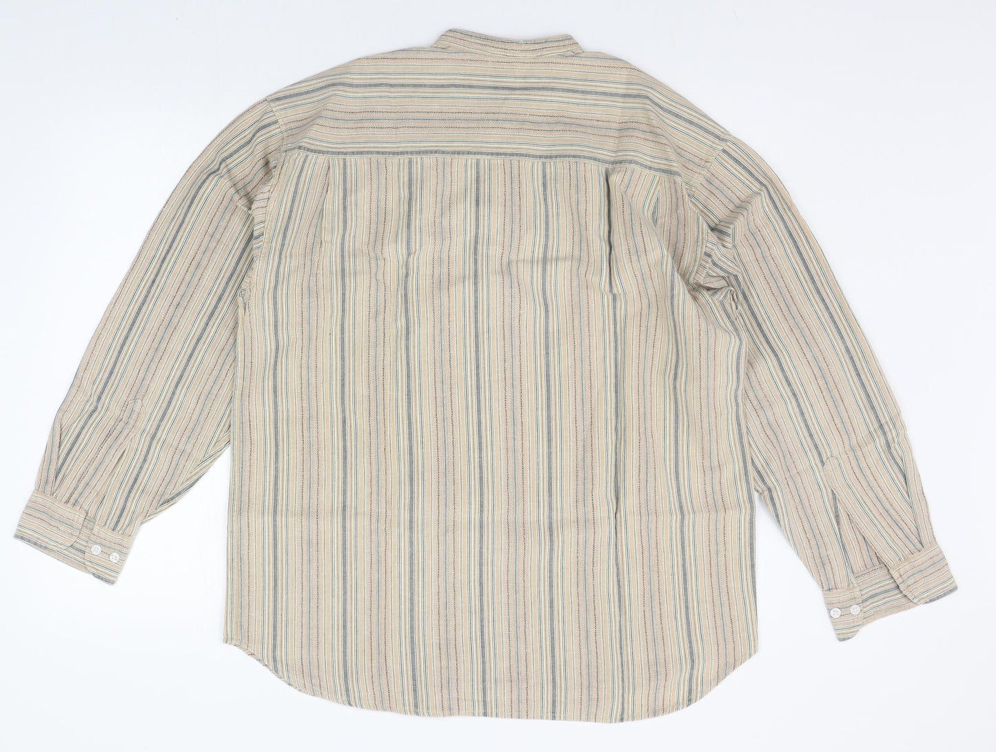 MC Casuals Mens Beige Check   Button-Up Size M
