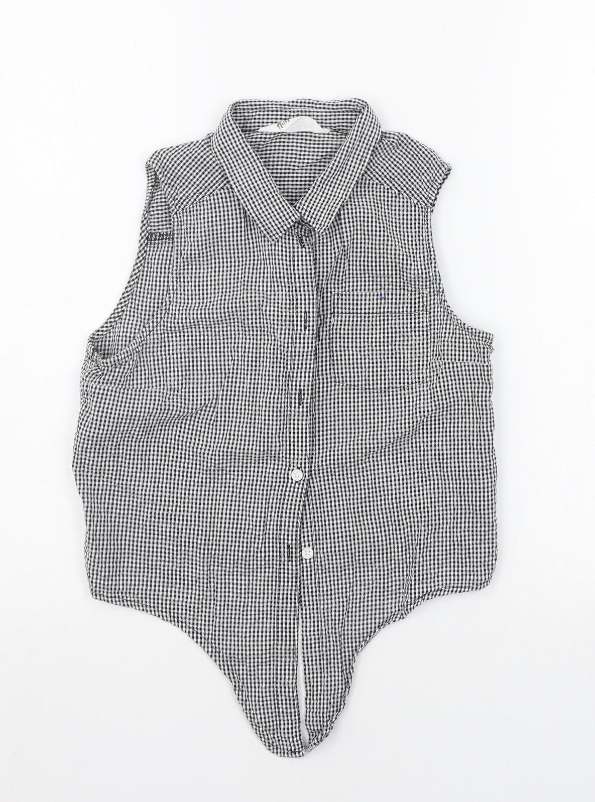 H&M Boys Grey Check  Basic Button-Up Size 12-13 Years