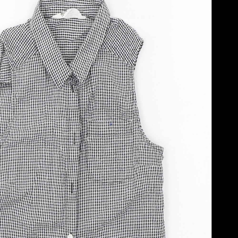 H&M Boys Grey Check  Basic Button-Up Size 12-13 Years