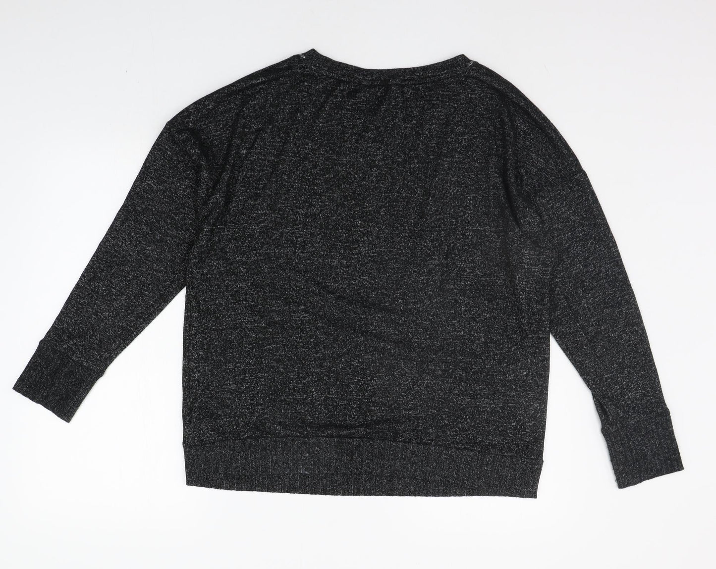 Marks and Spencer Womens Black Geometric  Pullover Jumper Size 12
