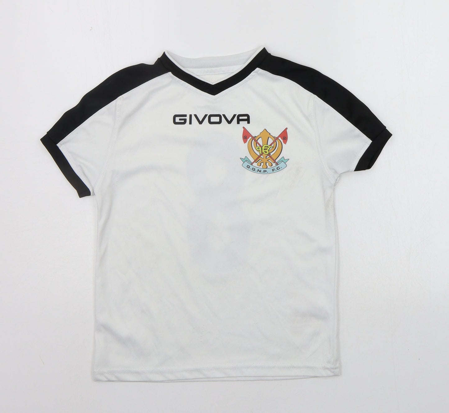 Givova Boys White   Basic T-Shirt Size XL