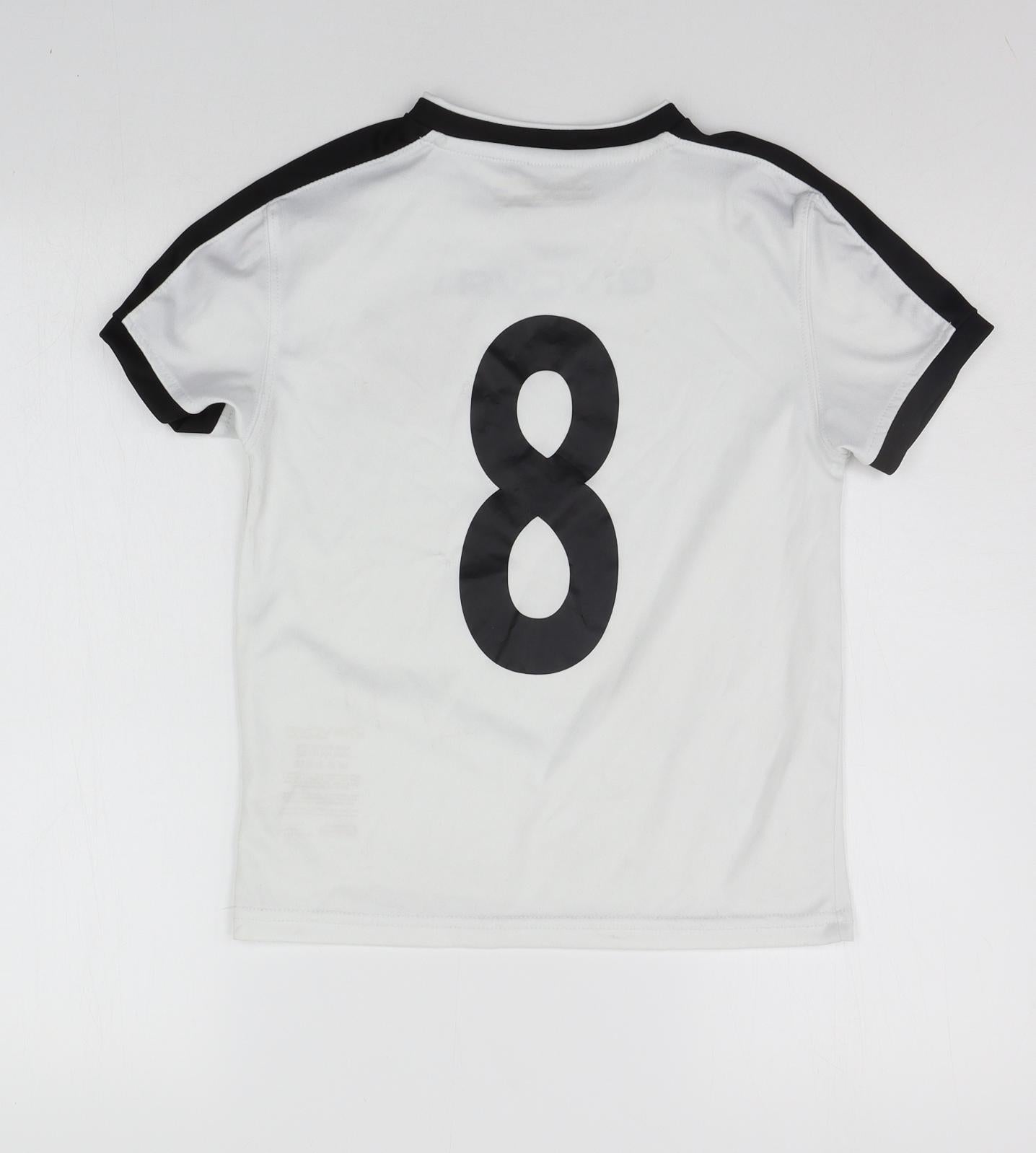 Givova Boys White   Basic T-Shirt Size XL