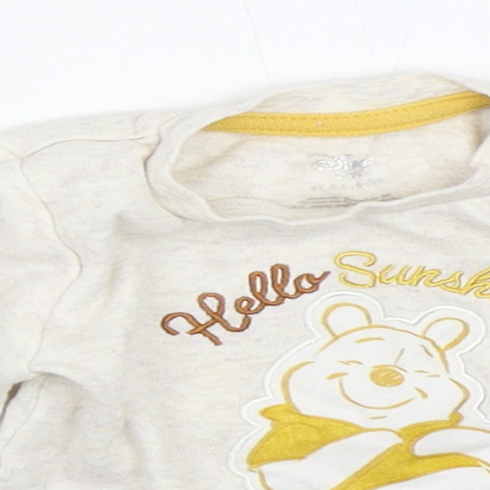 Primark Baby Beige   Basic T-Shirt Size 3-6 Months  - Winnie The Pooh