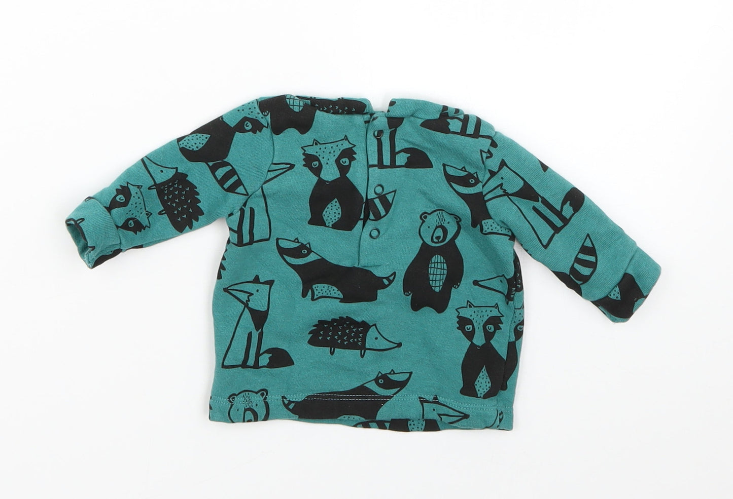 NEXT Baby Green Geometric  Pullover Jumper Size 0-3 Months