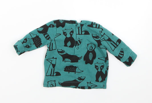 NEXT Baby Green Geometric  Pullover Jumper Size 0-3 Months