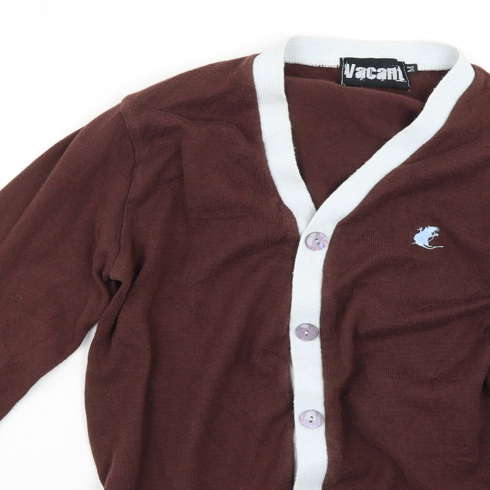 vacant Womens Brown   Cardigan Jumper Size M