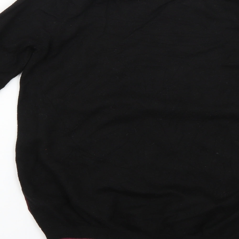 Warehouse Womens Black Floral  Pullover Jumper Size 6