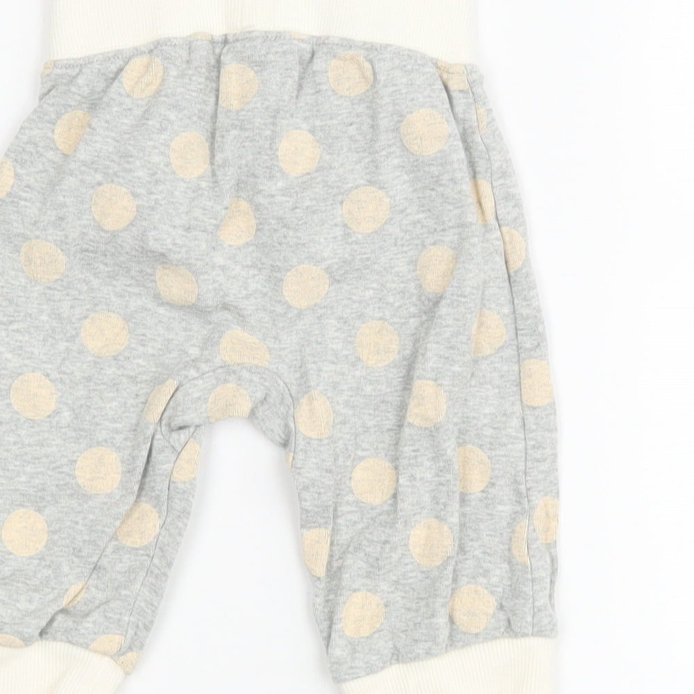 NEXT Girls Grey Polka Dot  Jogger Leggings Size 3-6 Months