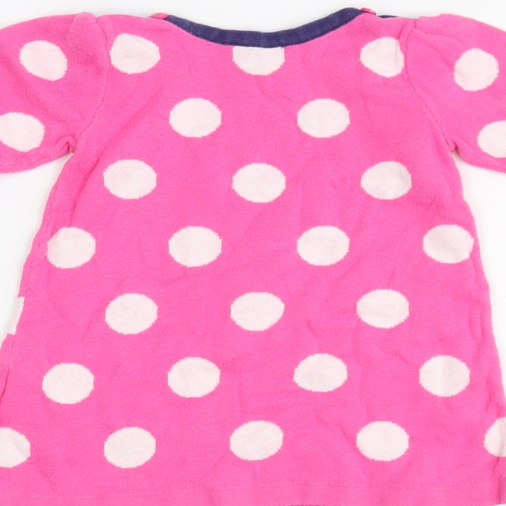 M Girls Pink Polka Dot  Basic Casual Size 6-9 Months