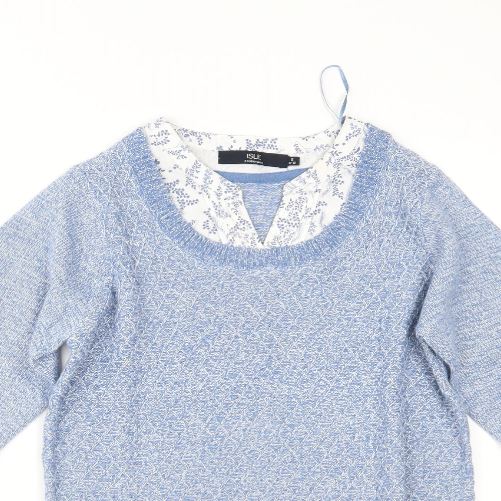 ISLE Womens Blue   Pullover Jumper Size S