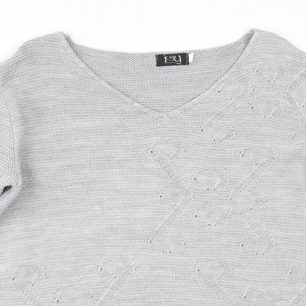 Ivy Womens Grey   Pullover Jumper Size M