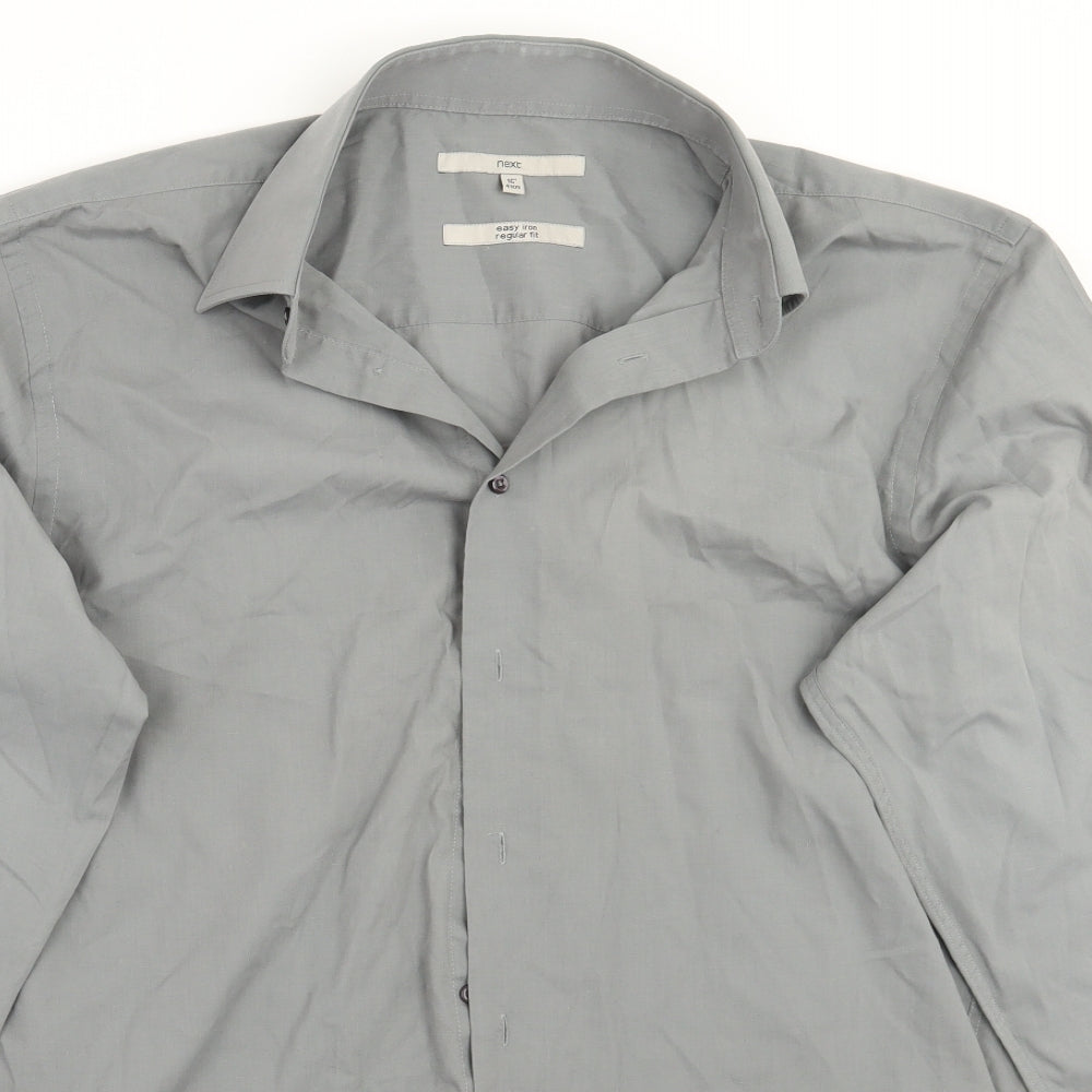 NEXT Mens Grey    Button-Up Size 16