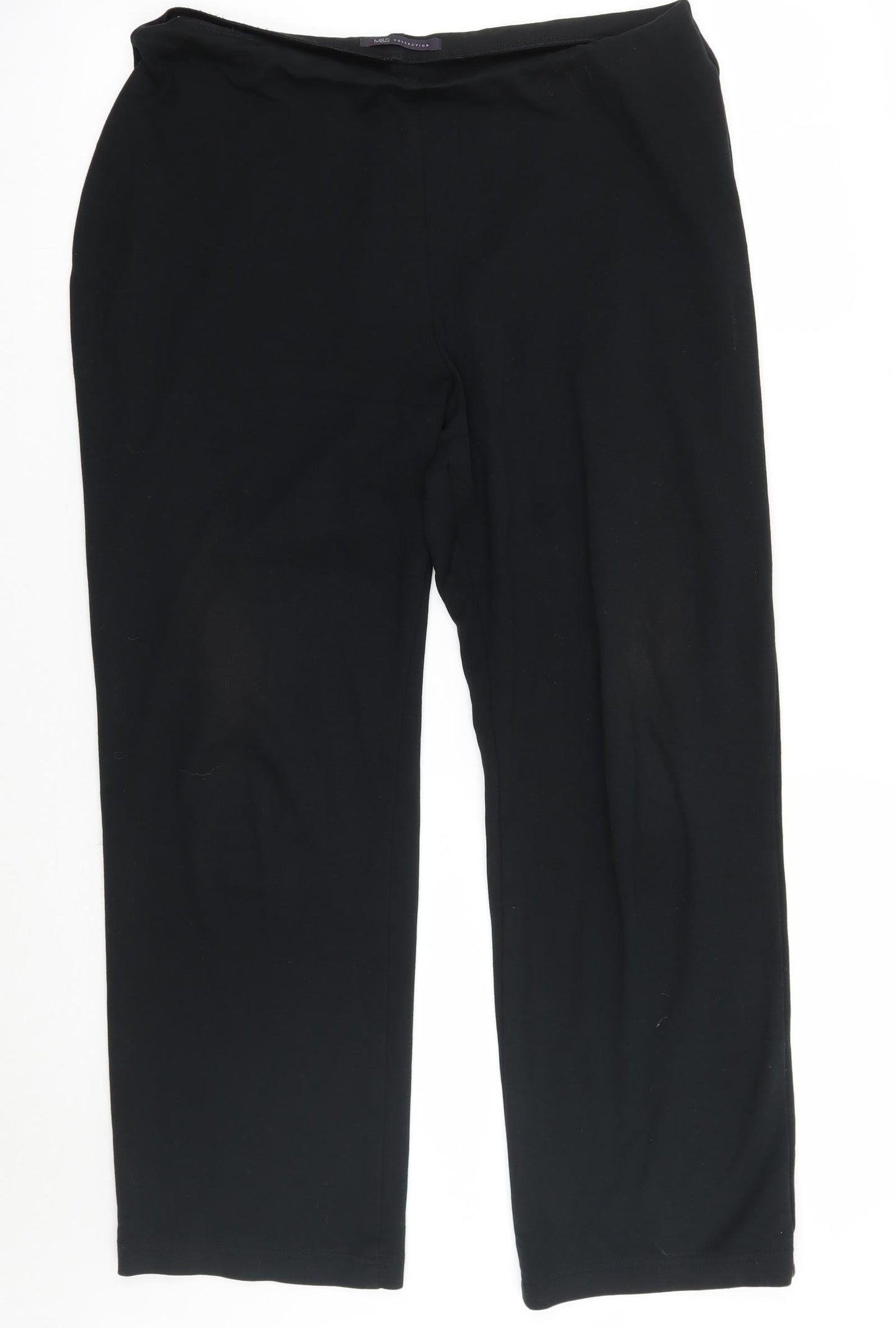 Marks and Spencer Womens Black   Trousers  Size 14 L26 in