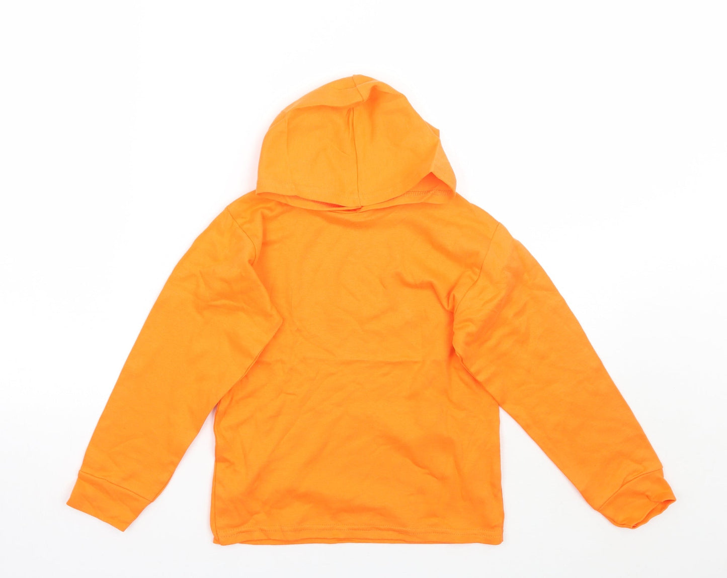 Preworn Girls Orange   Pullover Hoodie Size 4 Years