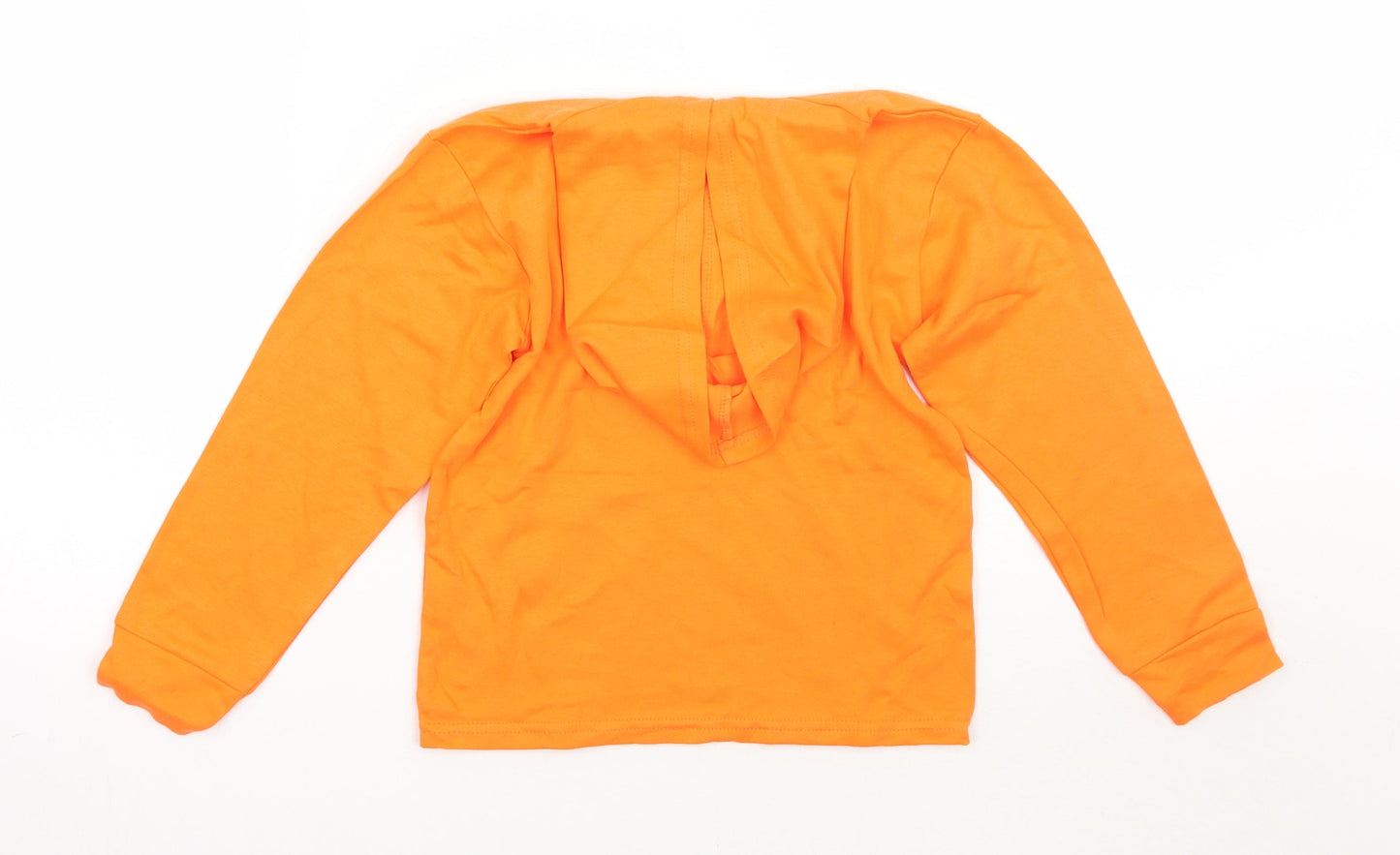 Preworn Girls Orange   Pullover Hoodie Size 4 Years