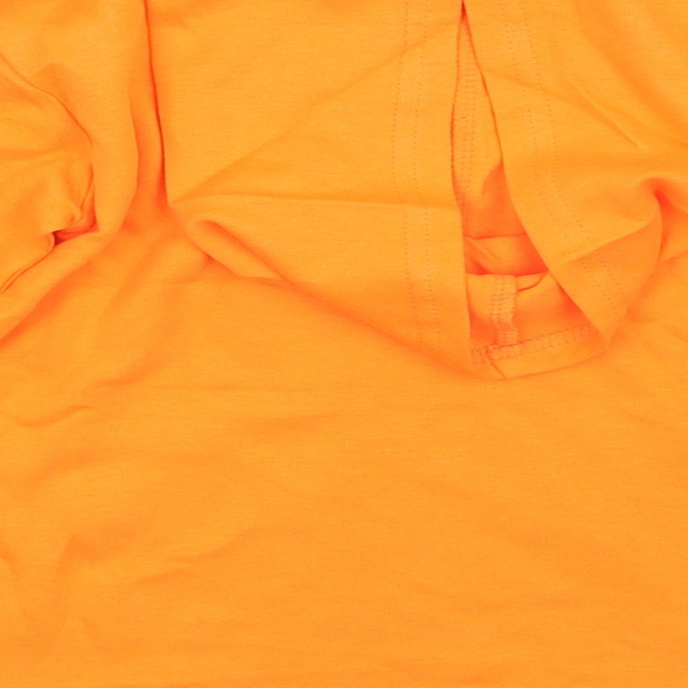 Preworn Girls Orange   Pullover Hoodie Size 4 Years