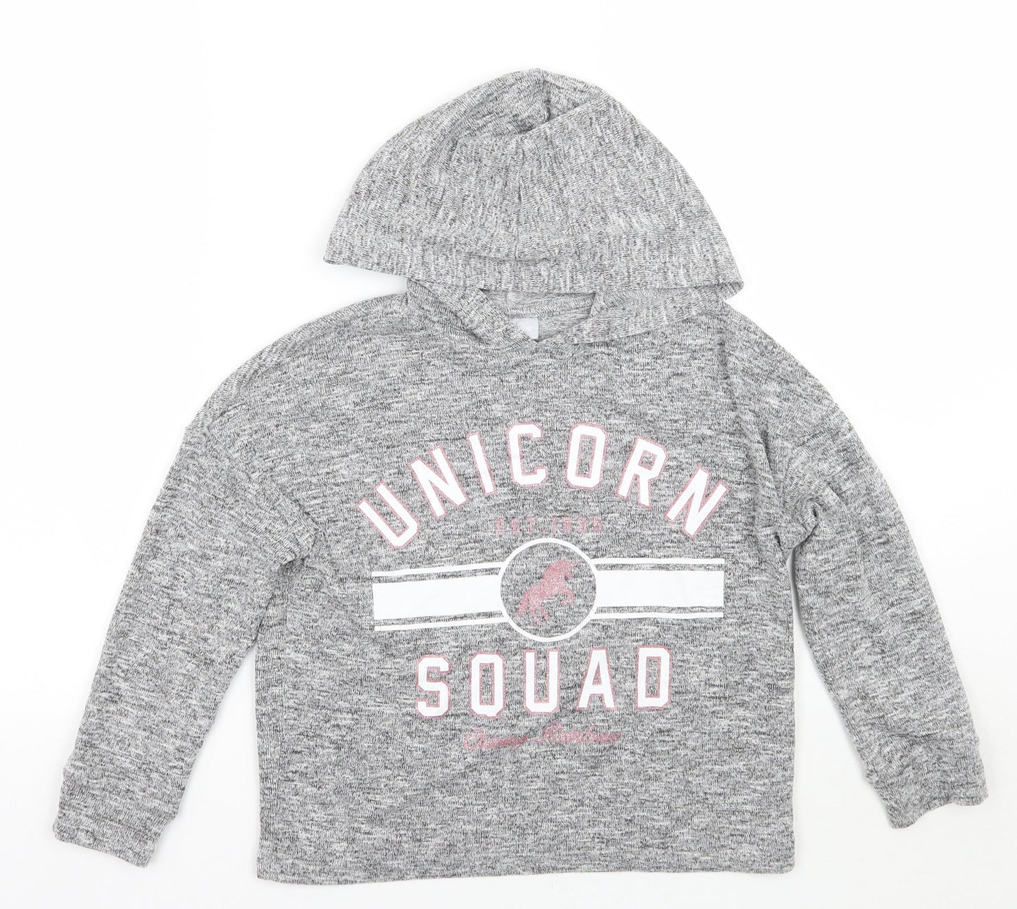 Matalan Girls Grey   Pullover Hoodie Size 8 Years