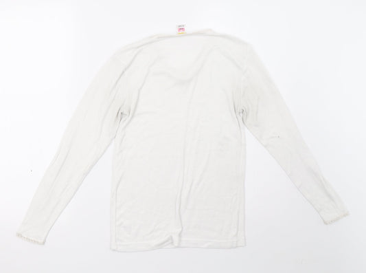 octove Womens White   Pullover Sweatshirt Size XS
