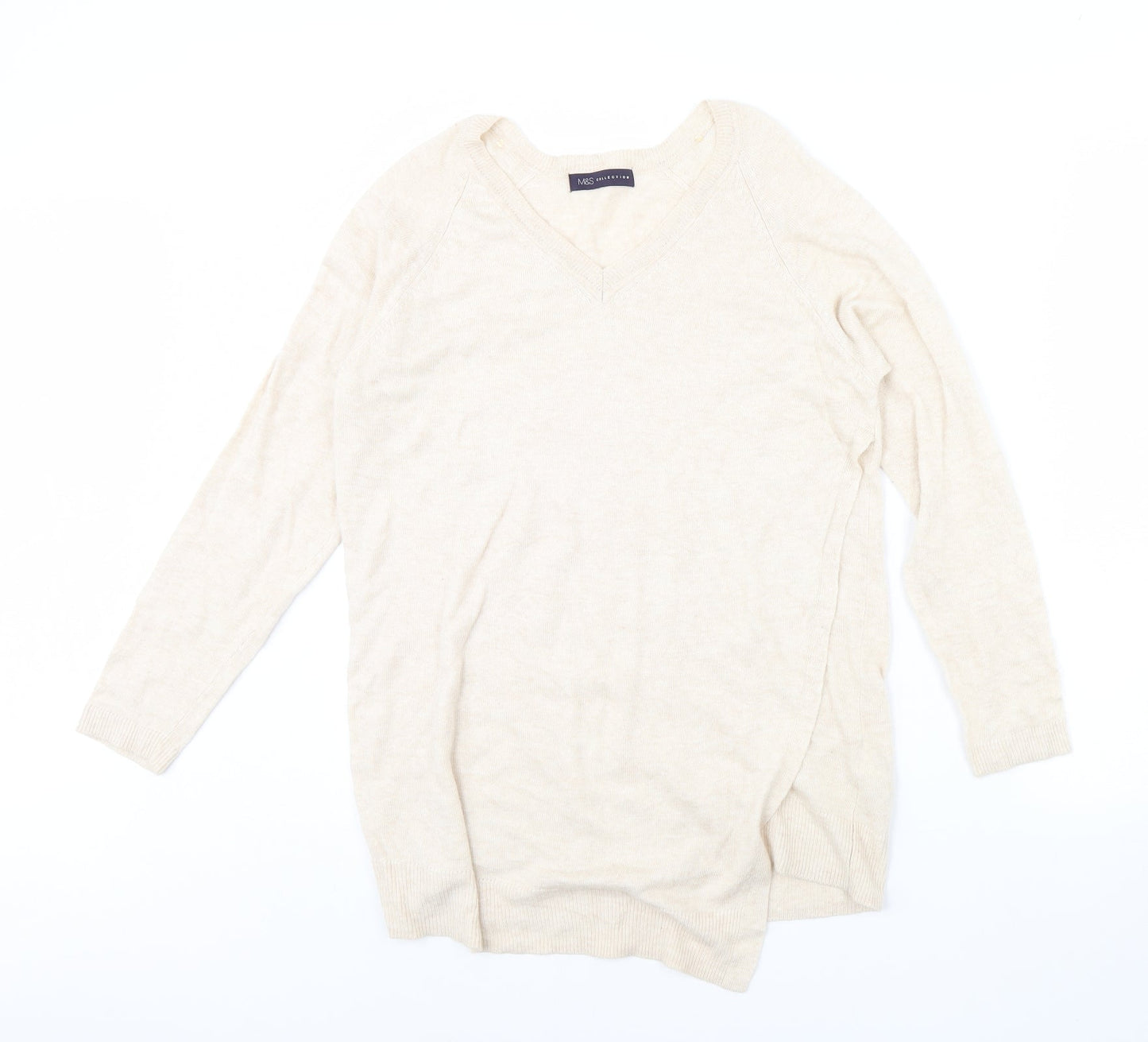 M&S Womens Beige   Pullover Jumper Size 14