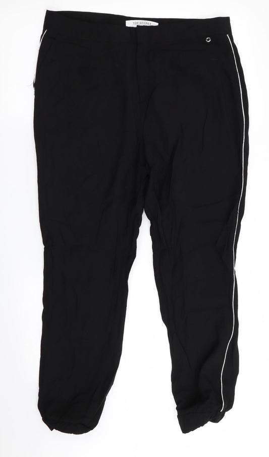 Top Secret Woman Womens Black   Jogger Trousers Size 10 L26 in
