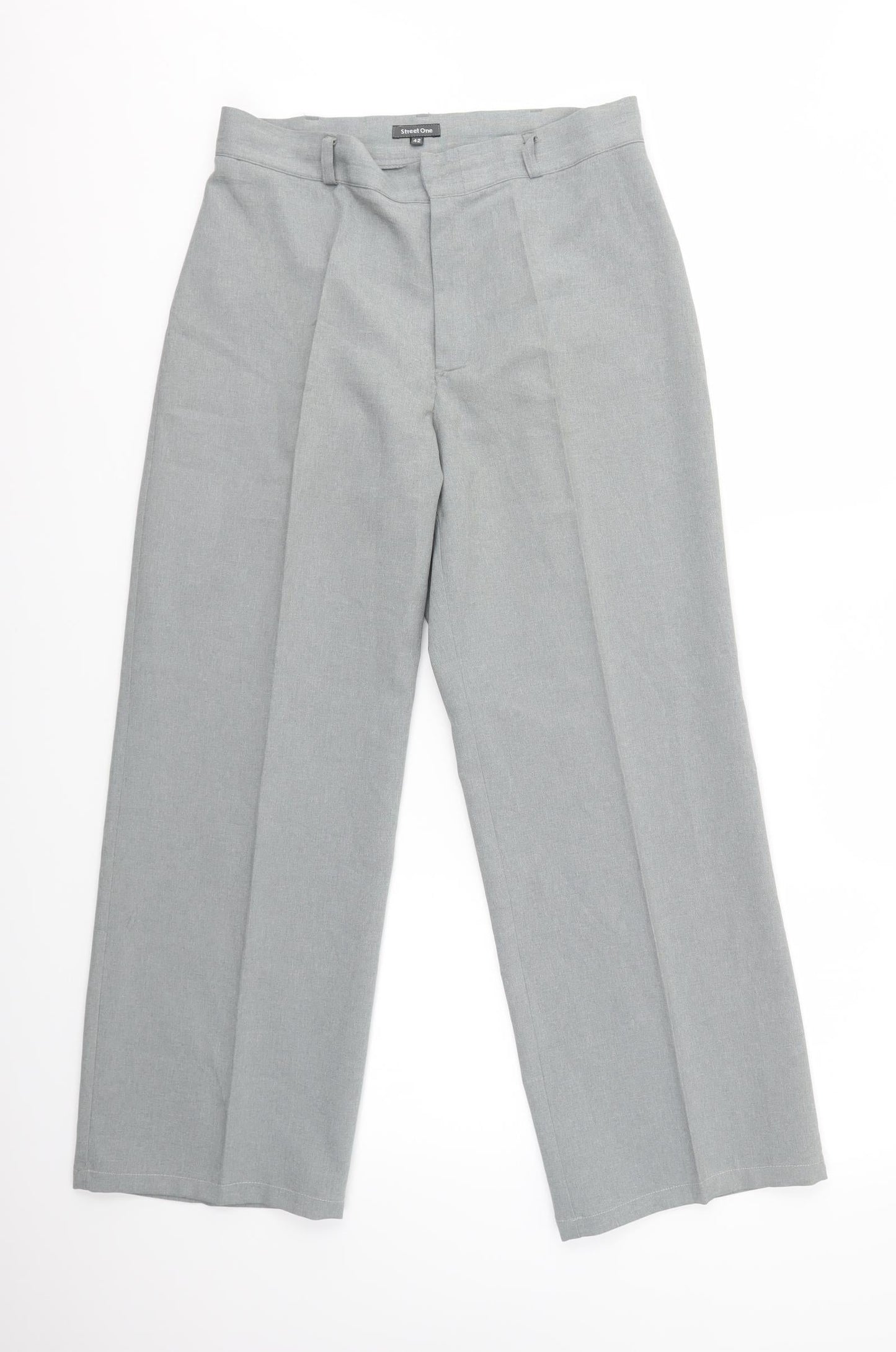 Street One Womens Grey   Dress Pants Trousers Size 14 L27 in