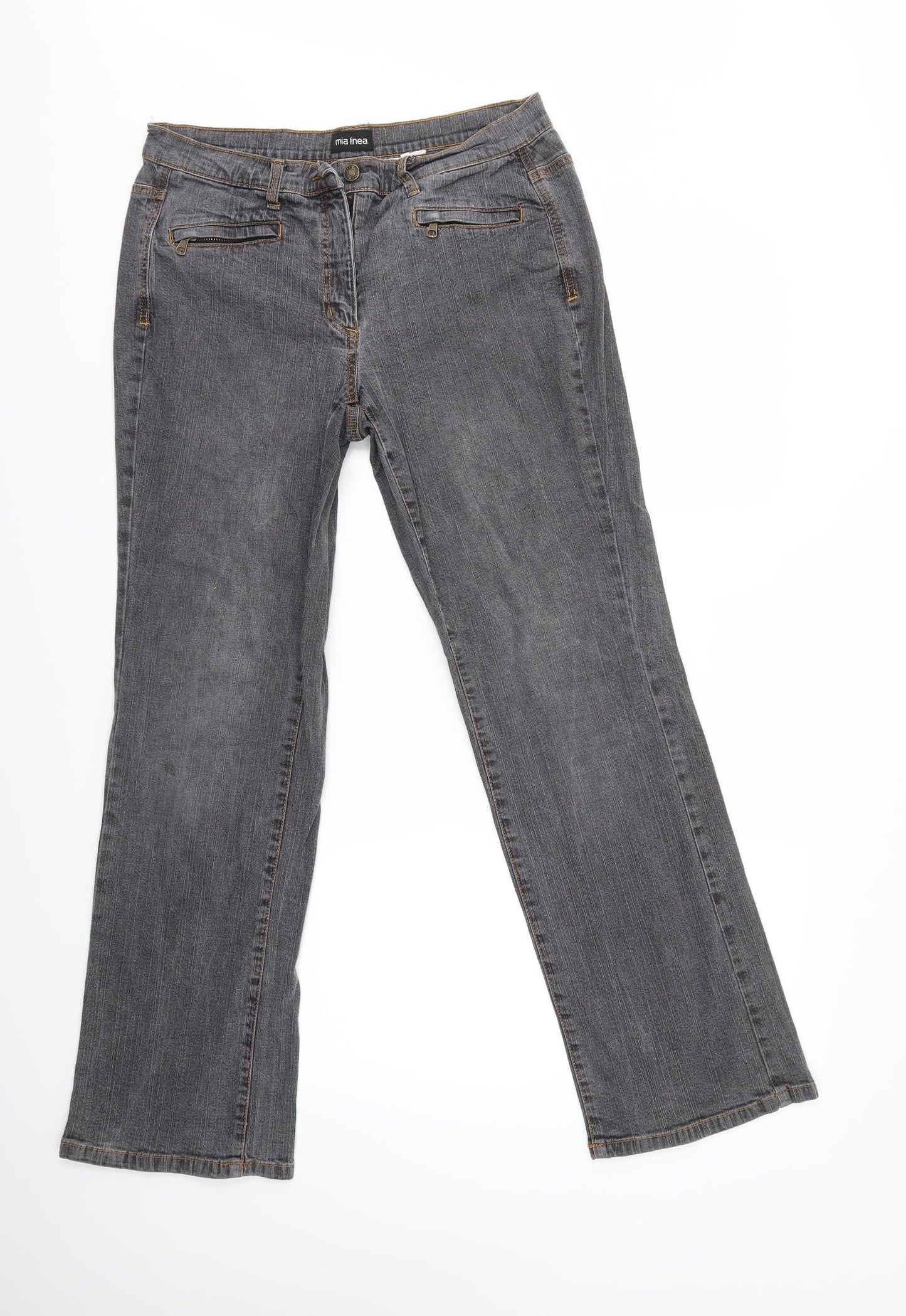 Mia Linea Womens Grey   Bootcut Jeans Size 32 in L30 in