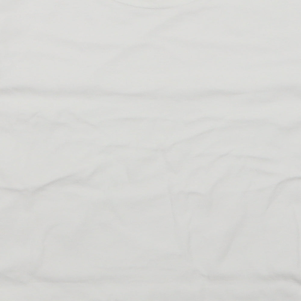 JERZEES Girls White   Basic T-Shirt Size 7-8 Years