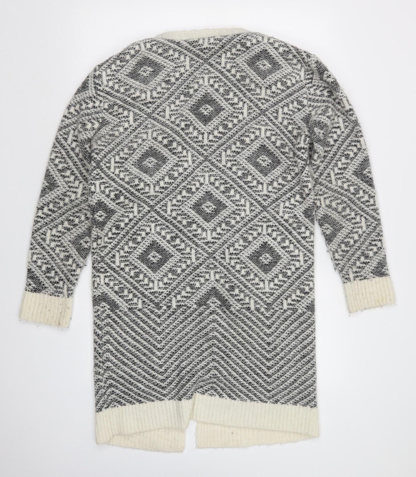 M&S Womens Multicoloured Argyle/Diamond  Cardigan Jumper Size 10