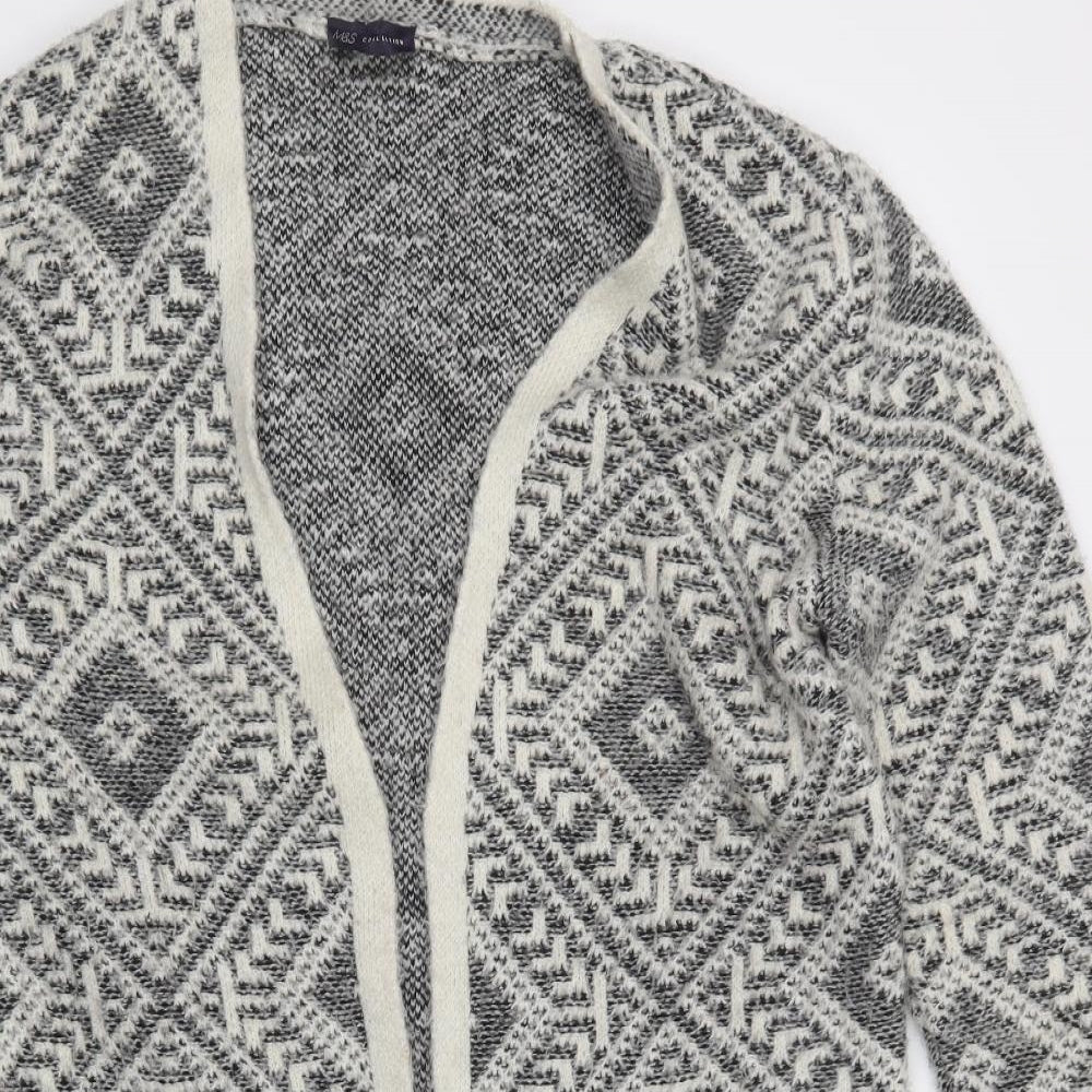 M&S Womens Multicoloured Argyle/Diamond  Cardigan Jumper Size 10
