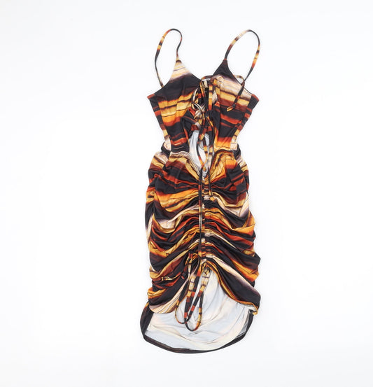 PRETTYLITTLETHING Womens Black   Pencil Dress  Size 4