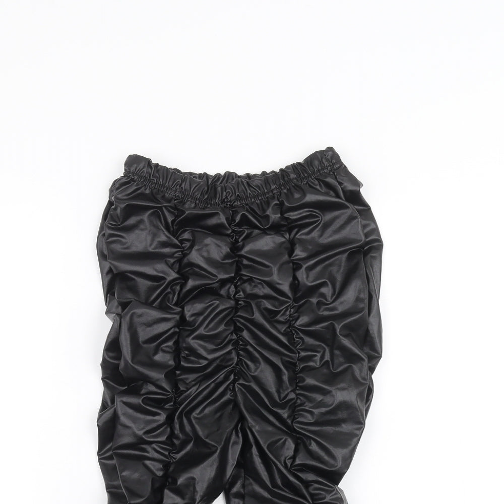 PRETTYLITTLETHING Womens Black   Trousers  Size 4 L20 in
