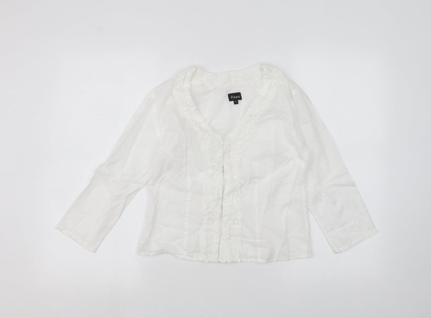 ken Womens White   Cardigan Jumper Size 8