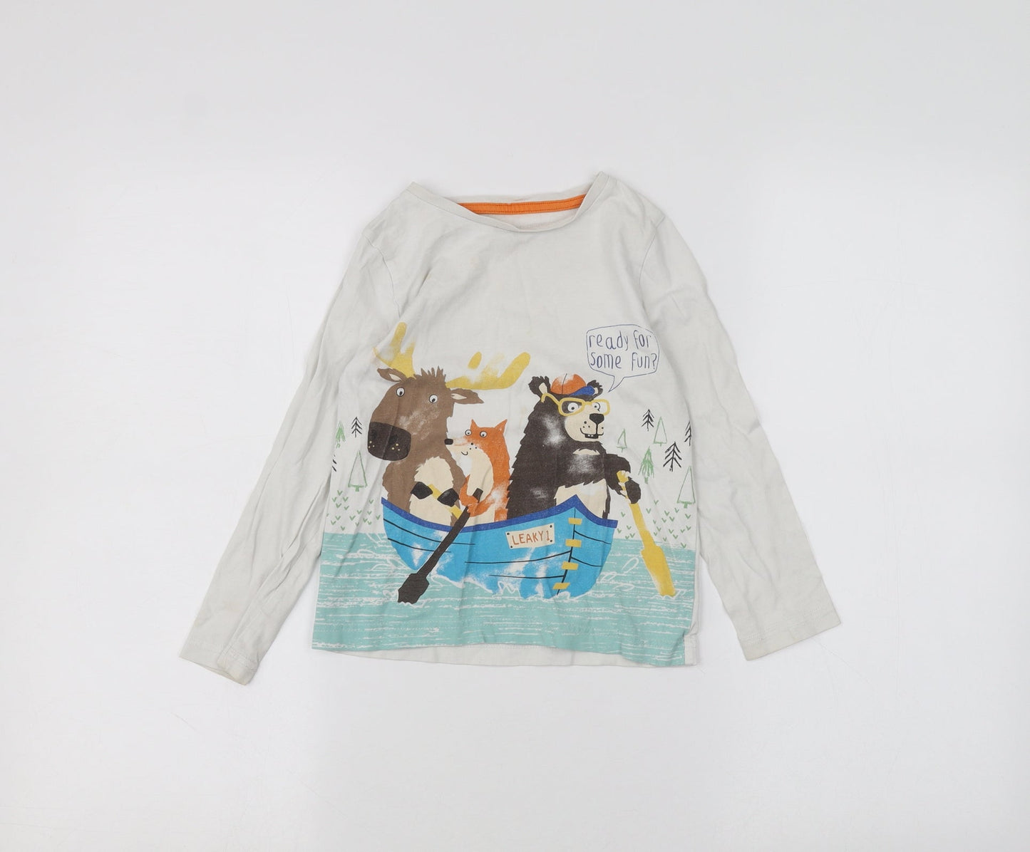 Nutmeg Boys White   Basic T-Shirt Size 4 Years