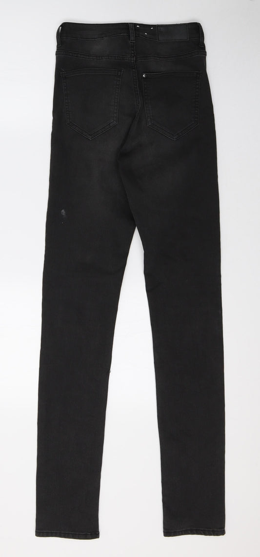 H&M Womens Black  Denim Skinny Jeans Size 25 L32 in