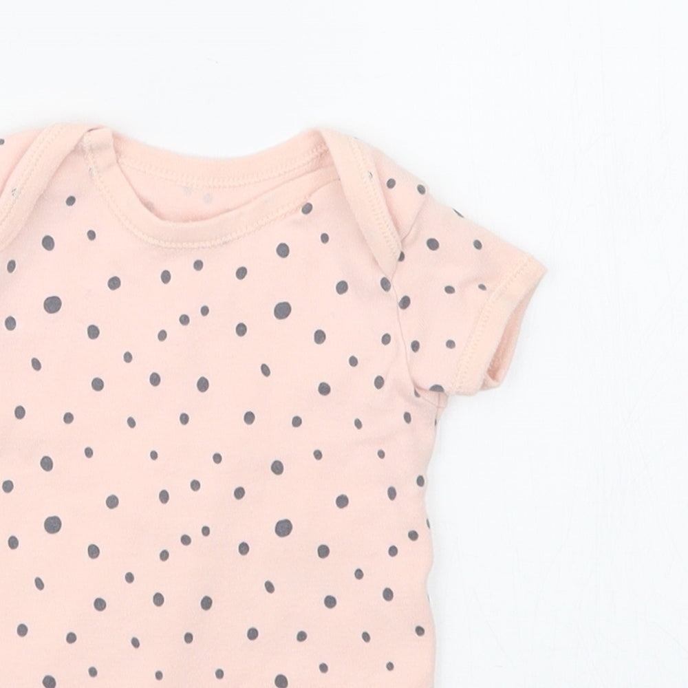 Matalan Girls Pink Geometric  Babygrow One-Piece Size 3-6 Months