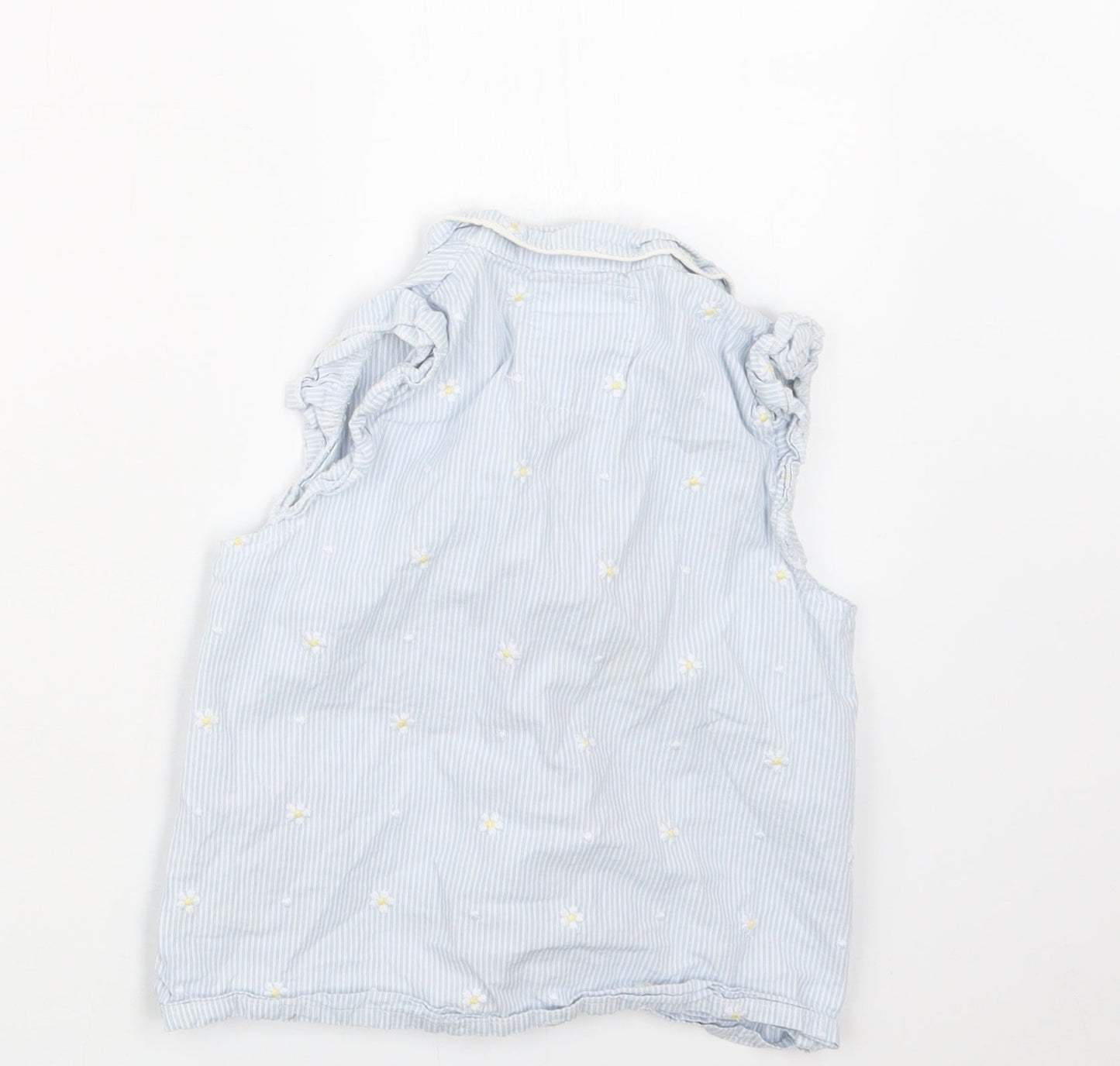 TU Girls Blue Striped  Top Pyjama Top Size 6-7 Years