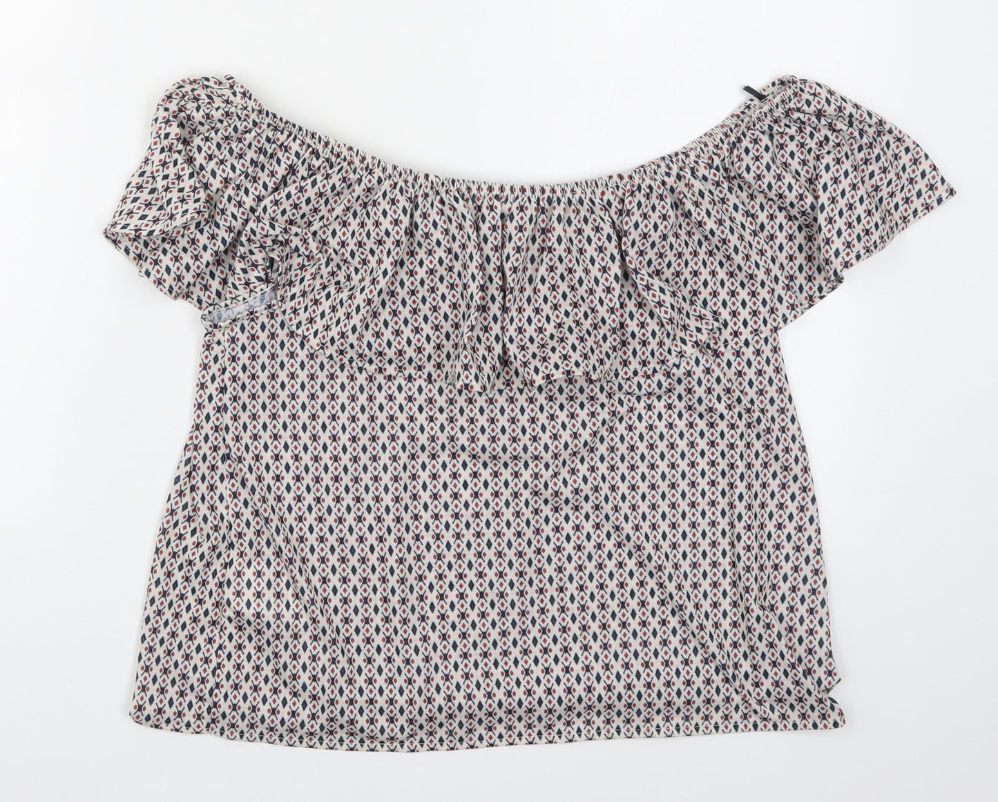 H&M Womens Red Geometric  Basic T-Shirt Size S