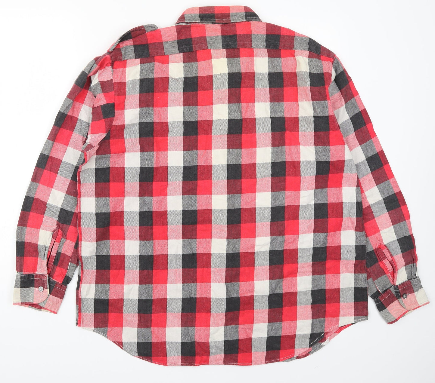 Friendship Mens Red Check   Button-Up Size XL