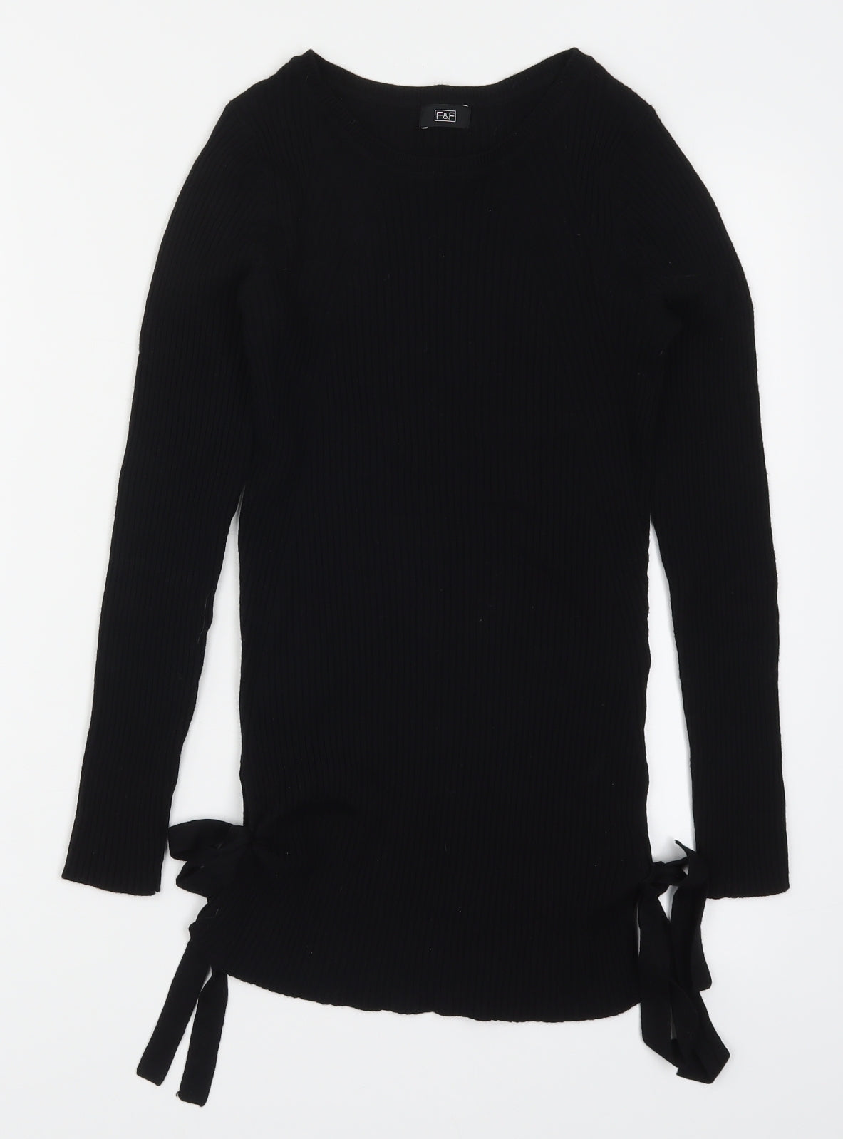 F&F Womens Black  Knit Pullover Jumper Size 10