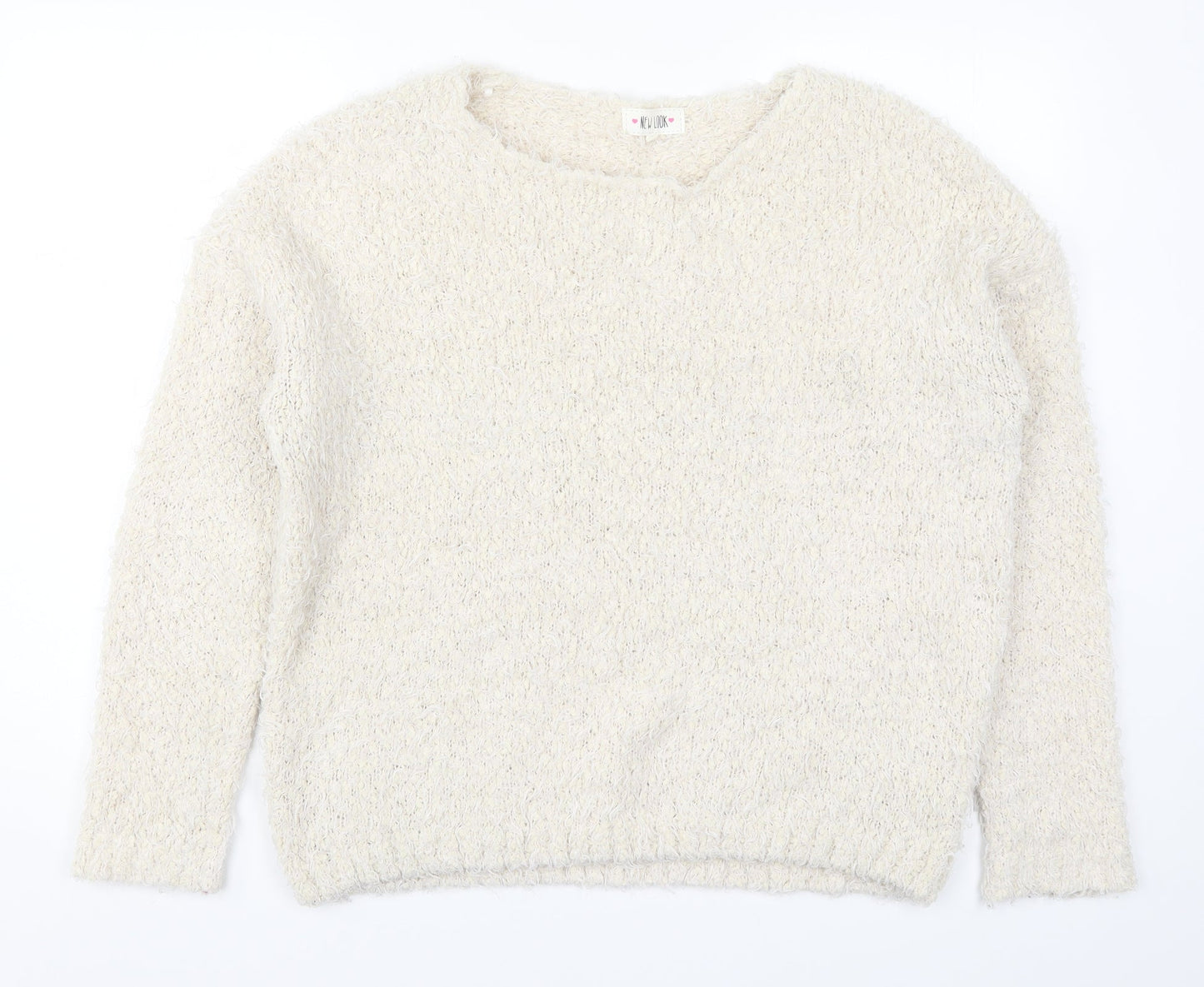 New Look Womens Beige  Knit Pullover Jumper Size L