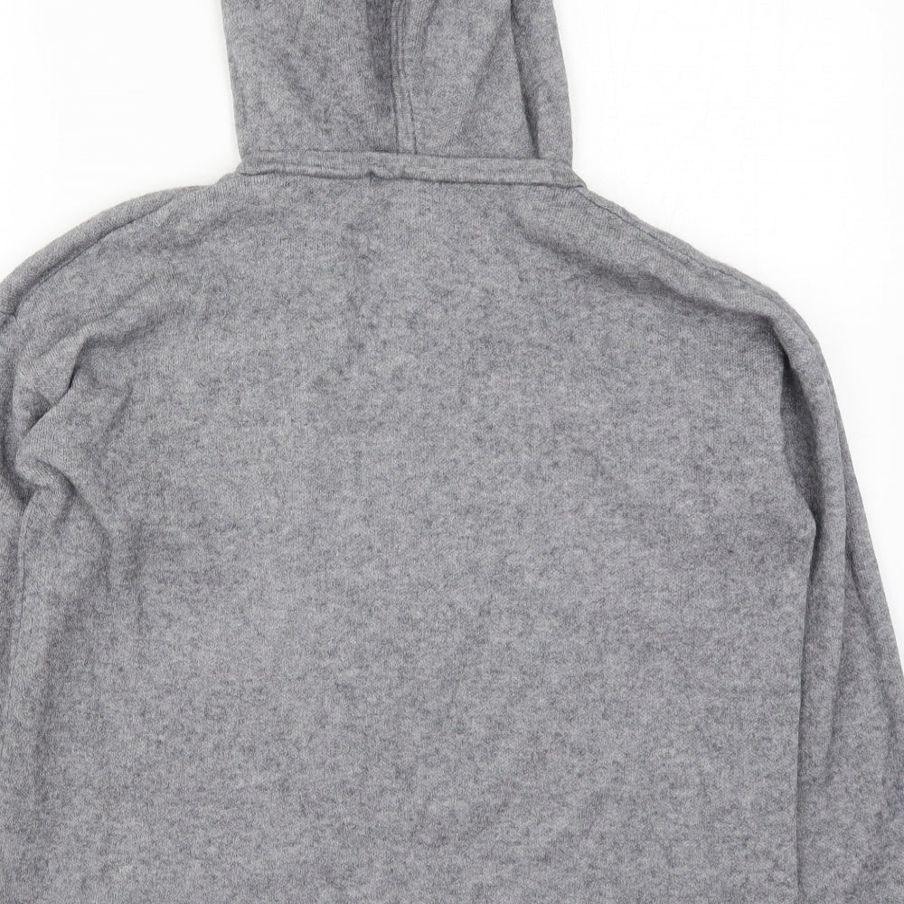 TU Womens Grey  Knit Pullover Hoodie Size 10